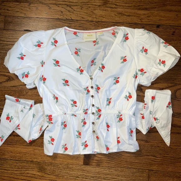 Maeve by Anthropologie Bubble-Sleeve Blouse - Picture 4 of 12